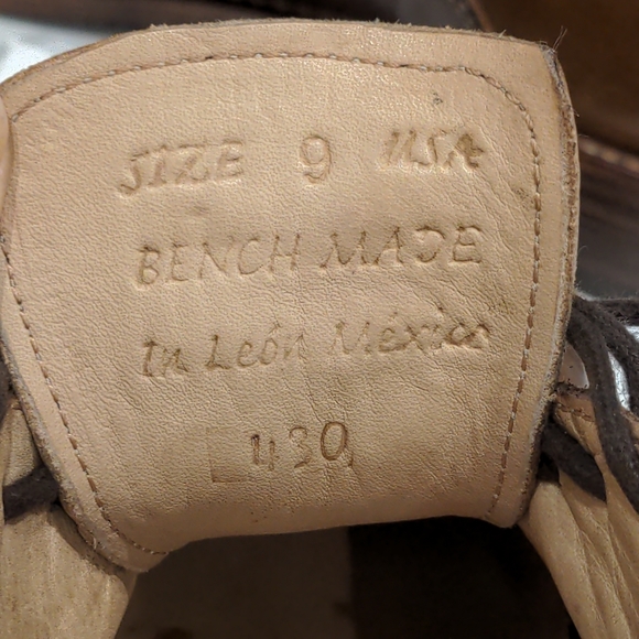 Brown distressed leather oxfords w/ goodyear welt handmade by cobbler men US 9 - Picture 8 of 12